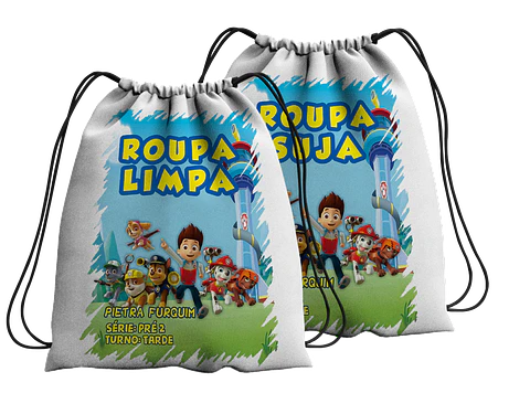 Conjunto de Sacos de Roupa Limpa e Roupa Suja – Coleção Escolar & ATLs