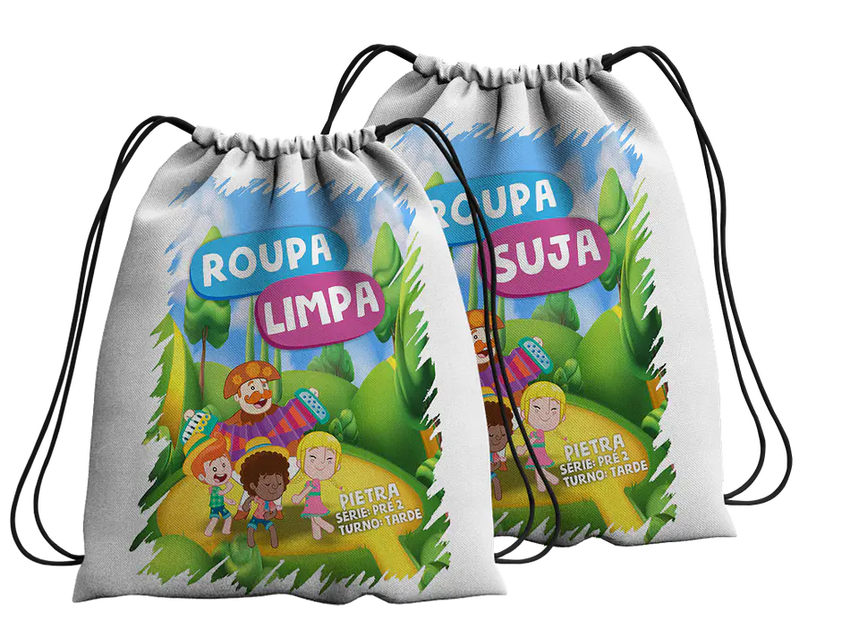 Conjunto de Sacos de Roupa Limpa e Roupa Suja – Coleção Escolar & ATLs 4