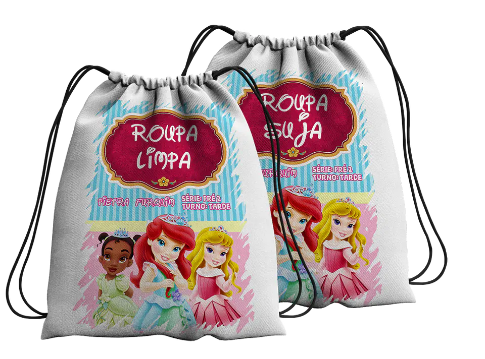 Conjunto de Sacos de Roupa Limpa e Roupa Suja – Coleção Escolar & ATLs 10