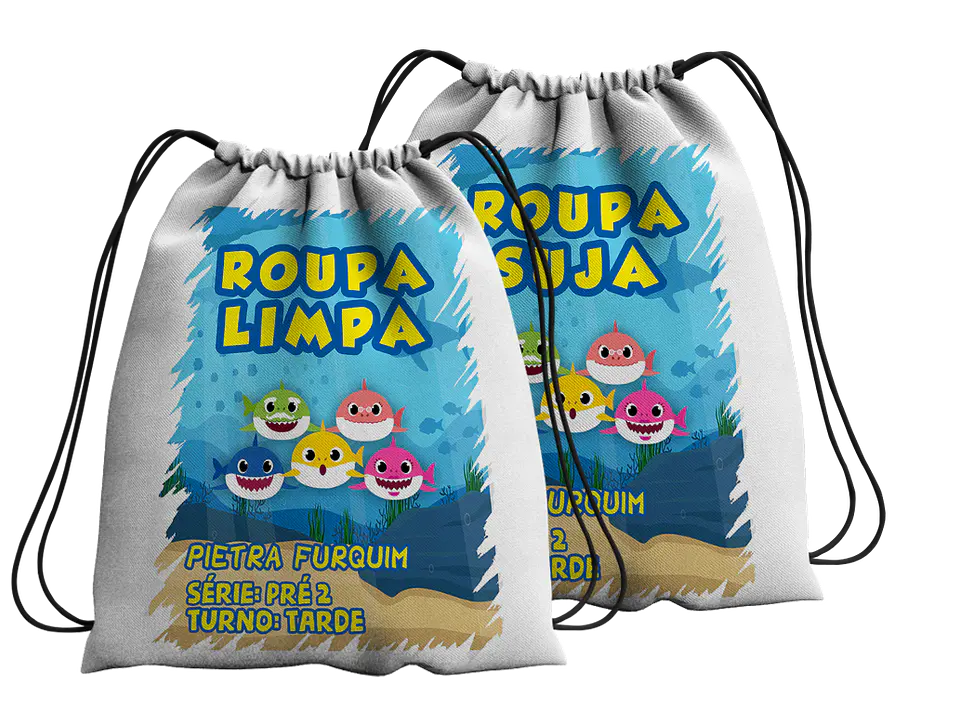 Conjunto de Sacos de Roupa Limpa e Roupa Suja – Coleção Escolar & ATLs 20