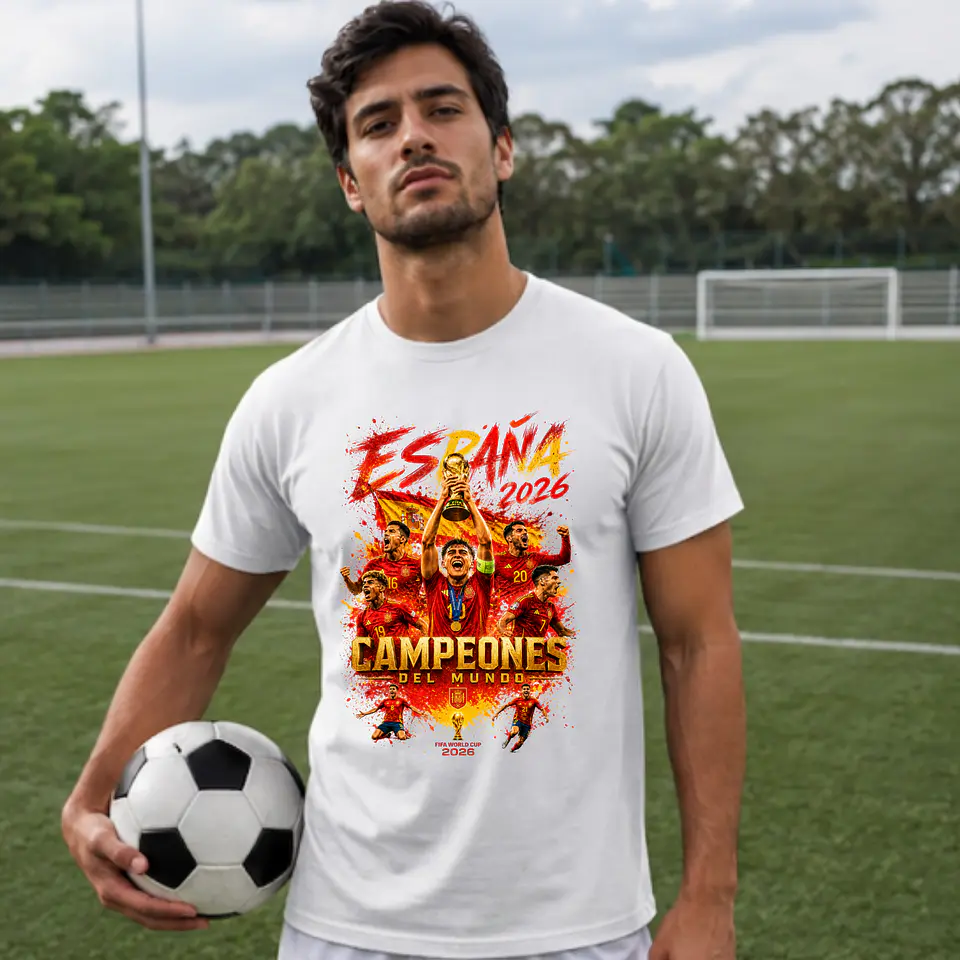 Espanha Campeã Mundial 2026 – T-Shirts Exclusivas 1