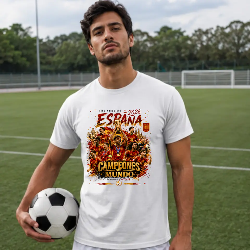 Espanha Campeã Mundial 2026 – T-Shirts Exclusivas 3