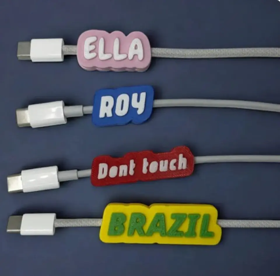 Identificador Personalizado para Cabos 3D | Marcador de Carregador 1