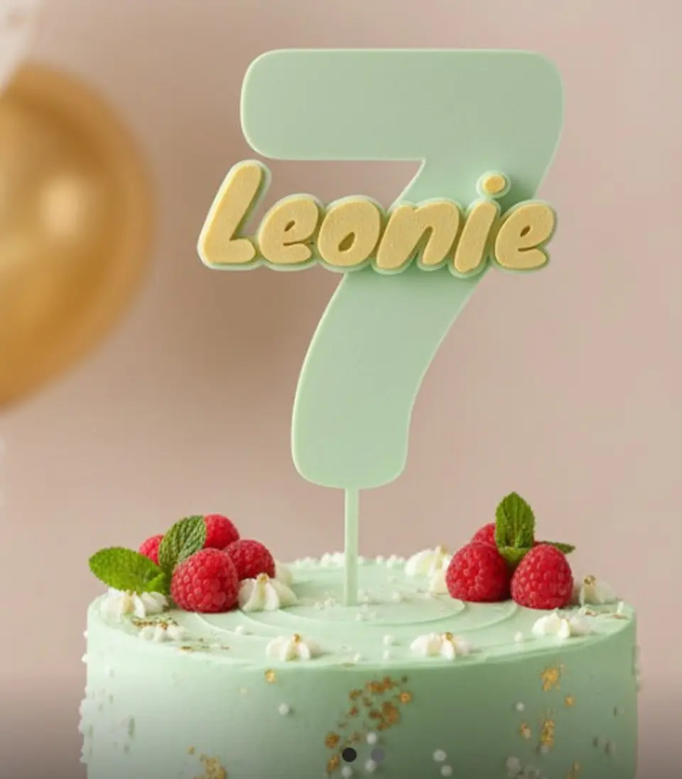 Topo de Bolo Personalizado em 3D 1