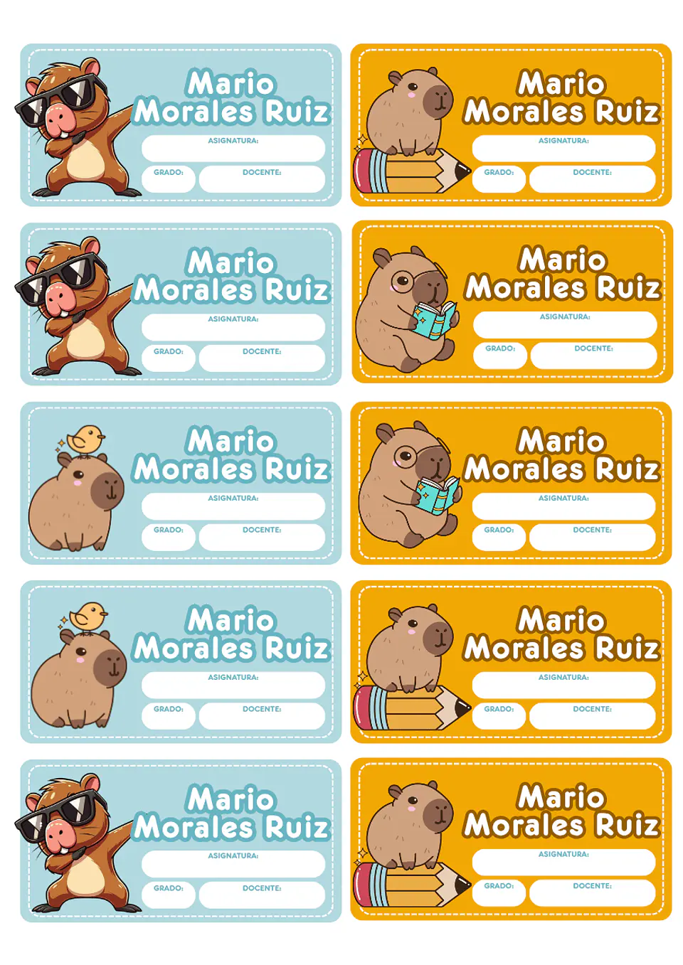 Etiquetas Escolares Personalizadas 2