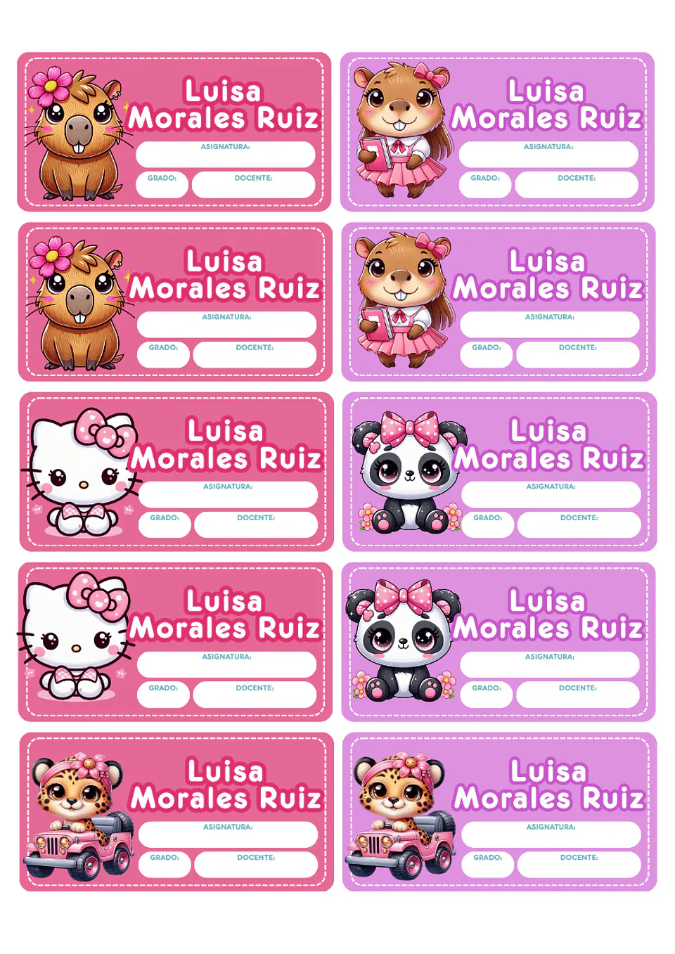 Etiquetas Escolares Personalizadas 3