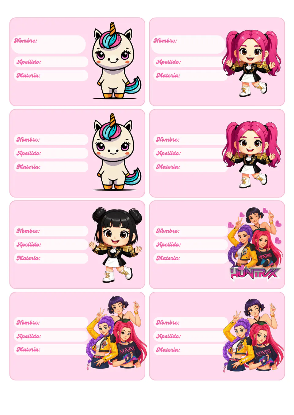 Etiquetas Escolares Personalizadas 5