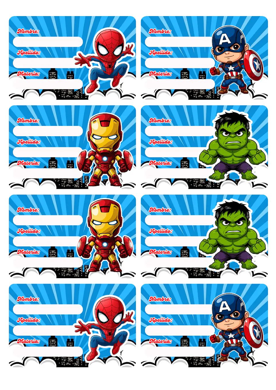Etiquetas Escolares Personalizadas 7