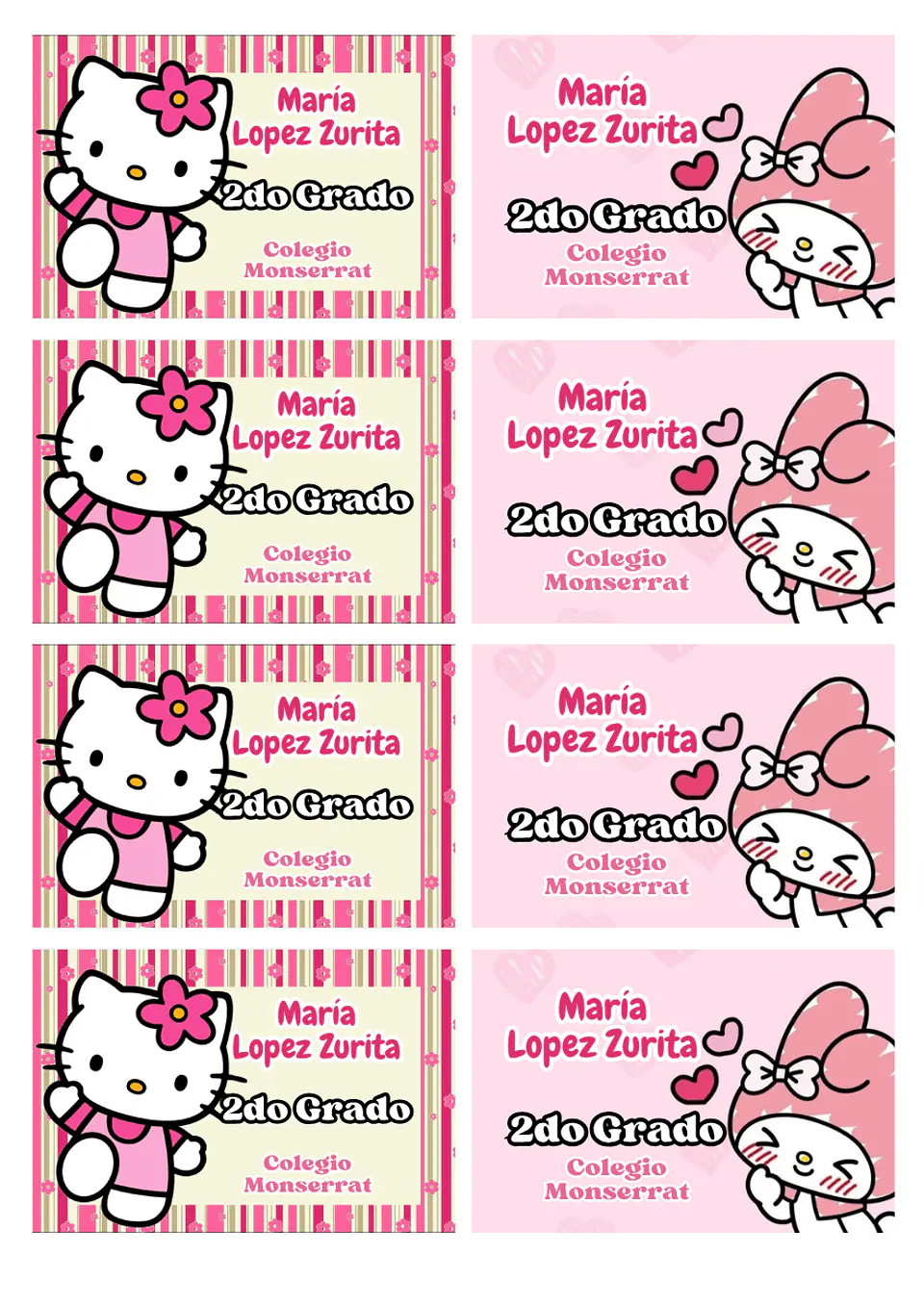 Etiquetas Escolares Personalizadas 12