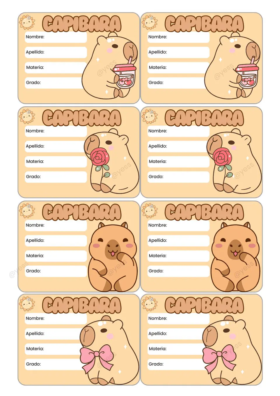 Etiquetas Escolares Personalizadas 14