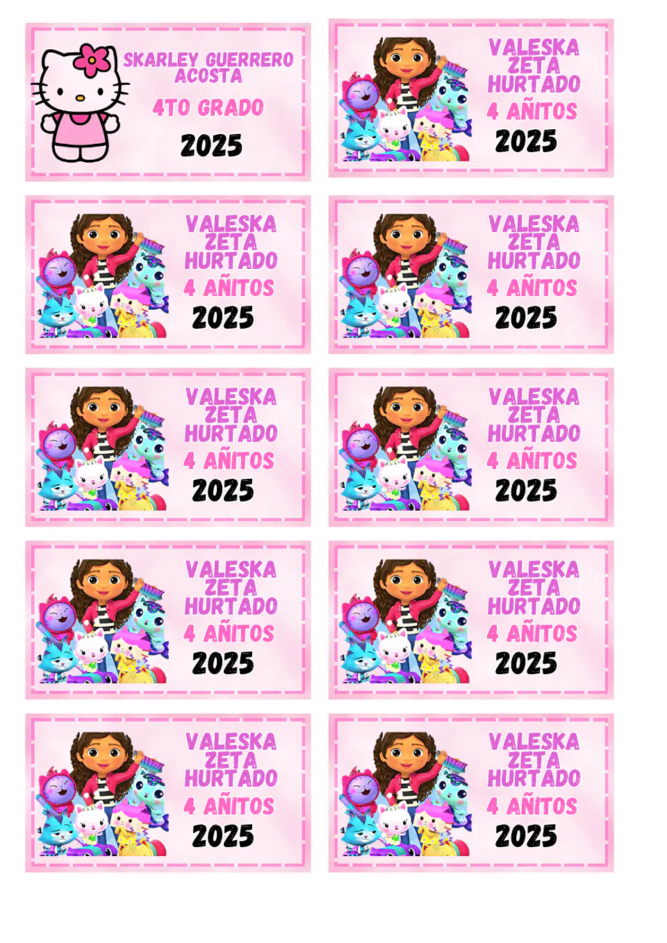 Etiquetas Escolares Personalizadas 30