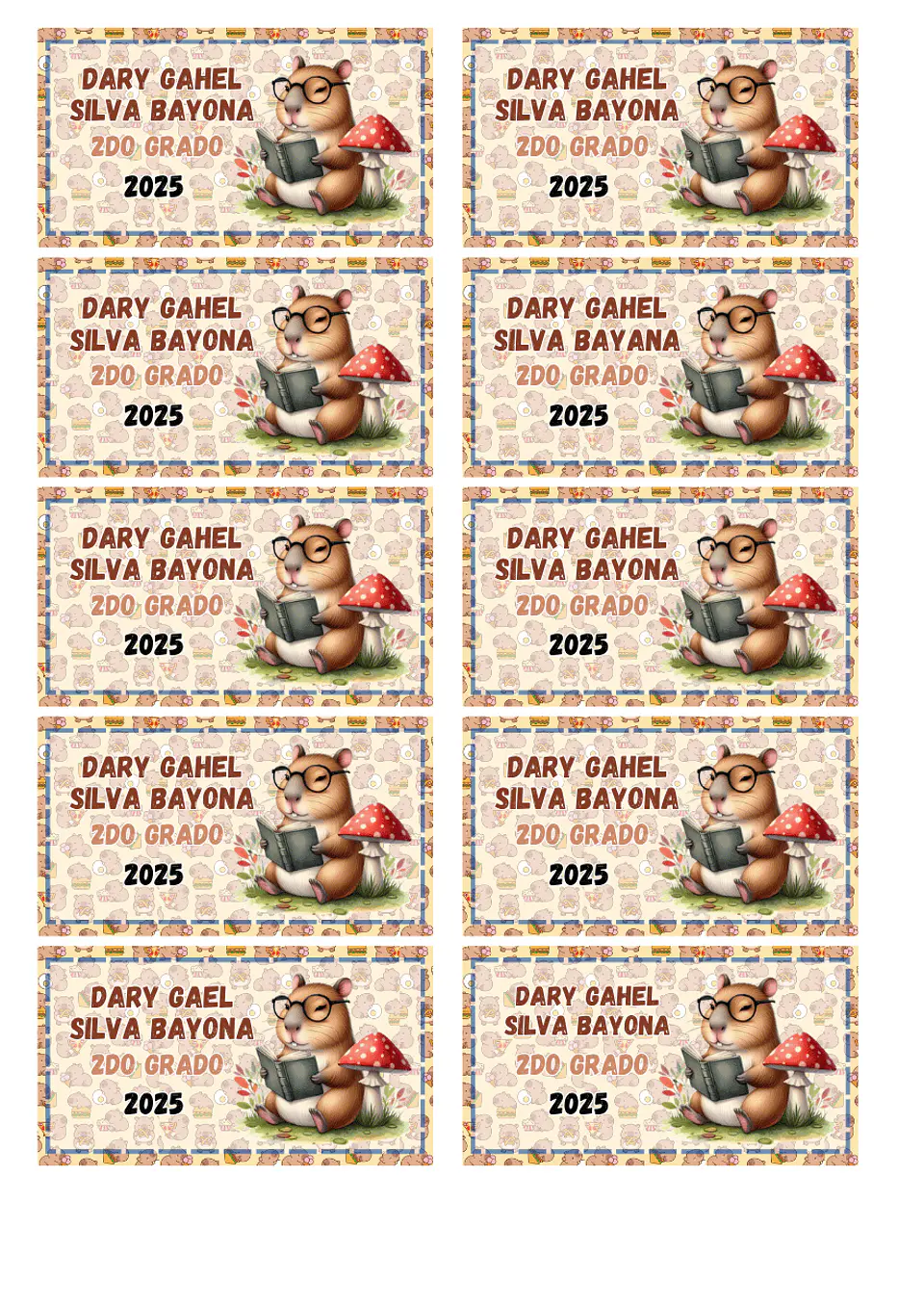 Etiquetas Escolares Personalizadas 45