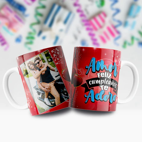 Taza Personalizada de Cumpleaños con Foto – Diseños para Abuelos, Parejas y Familia