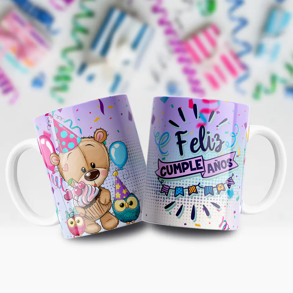 Tazas Personalizadas de Cumpleaños – Con Foto y Diseños Infantiles Ilustrados 8