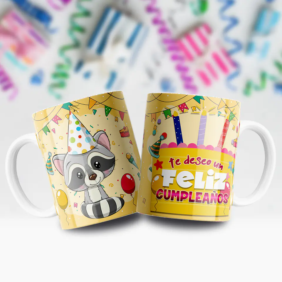 Tazas Personalizadas de Cumpleaños – Con Foto y Diseños Infantiles Ilustrados 11
