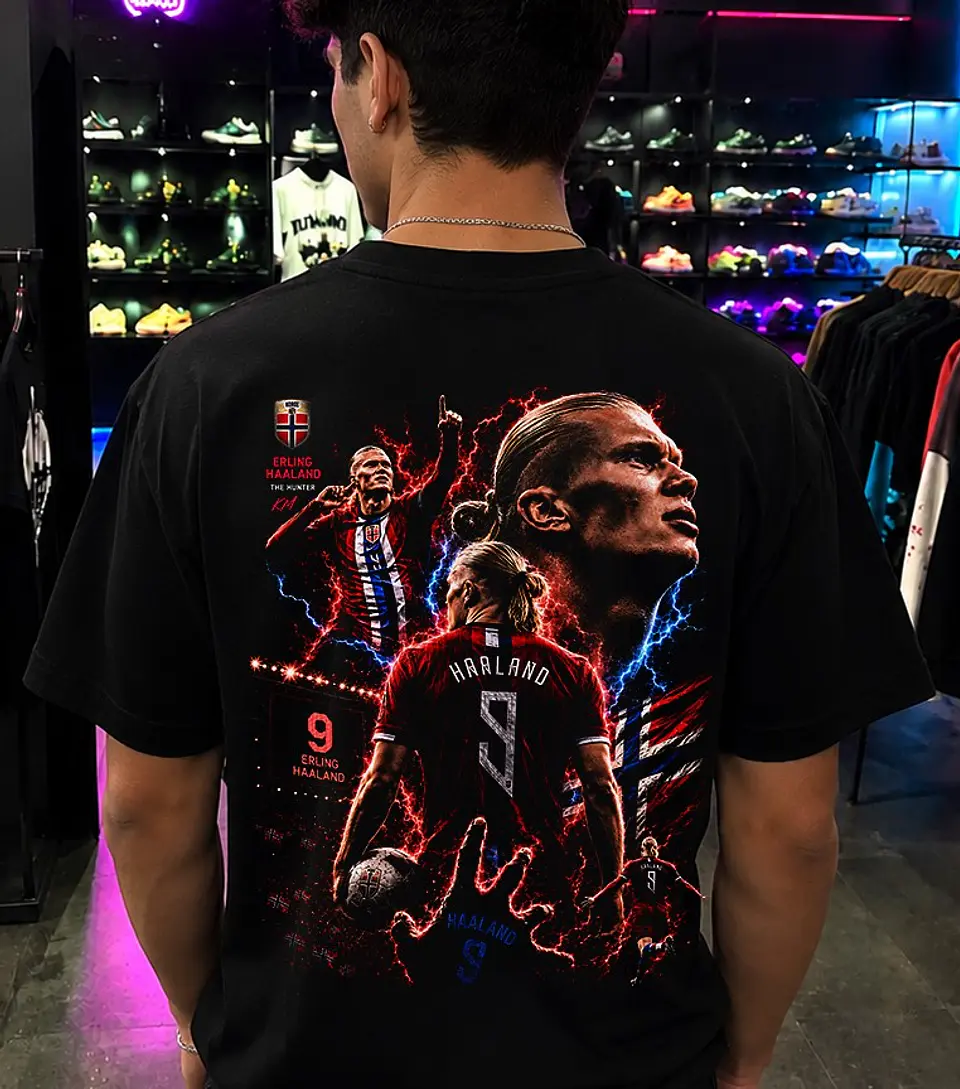 T-shirt Erling Haaland & Noruega – Coleção Exclusiva Viking Style 3