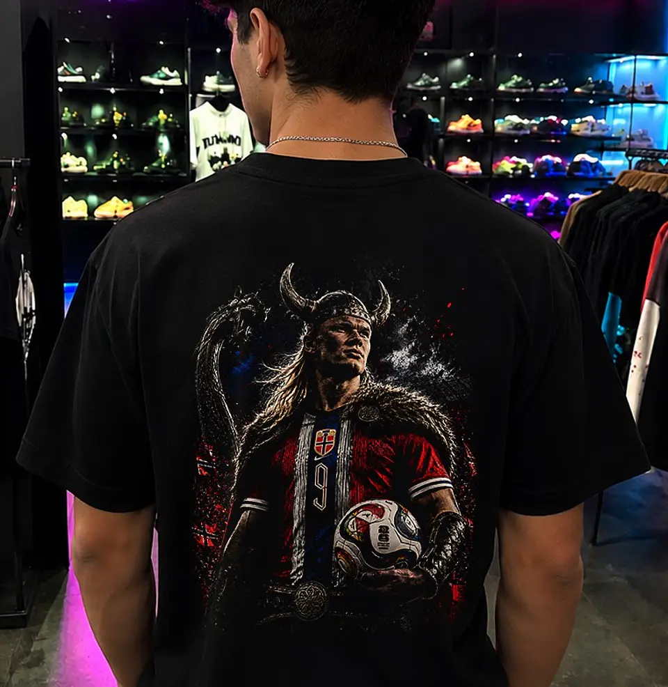 T-shirt Erling Haaland & Noruega – Coleção Exclusiva Viking Style 10