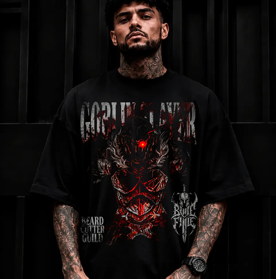 T-shirt Goblin Slayer – Coleção Dark Fantasy Vintage Style 1