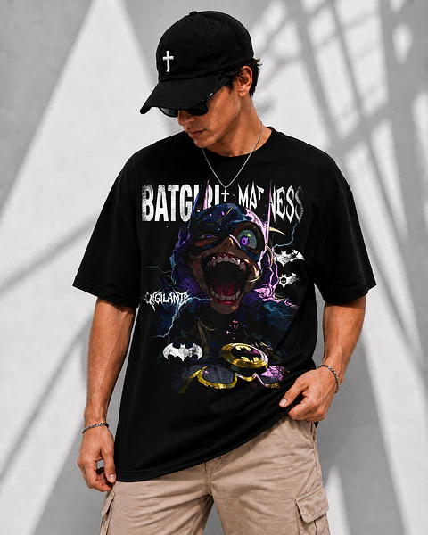 T-shirt Batman Batgirl Madness – Coleção Dark Comics Vintage Style