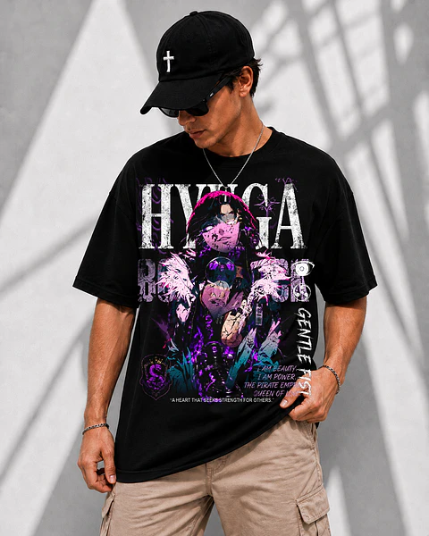 T-shirt Naruto Hinata Hyuga – Coleção Anime Streetwear Vintage Style
