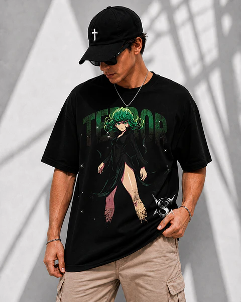 T-shirt One-Punch Man Tatsumaki – Coleção Anime Streetwear Vintage Style