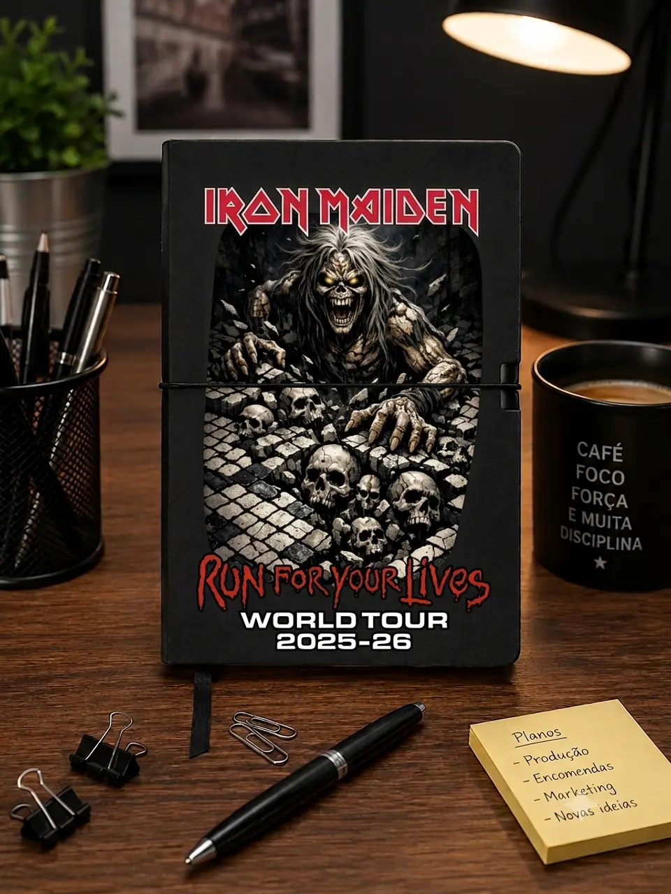 Bloco de Anotações Iron Maiden Portugal 1
