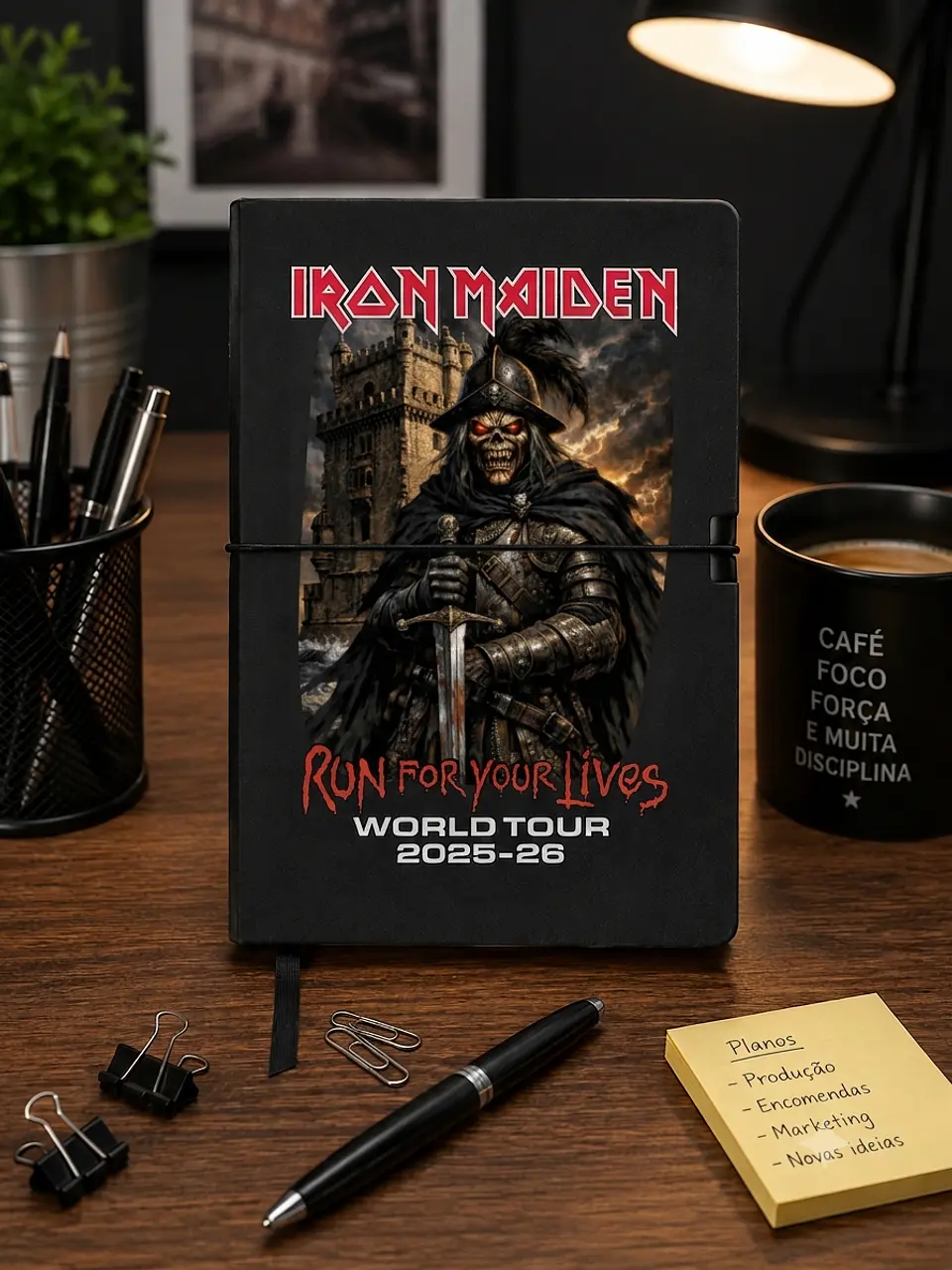 Bloco de Anotações Iron Maiden Portugal 2