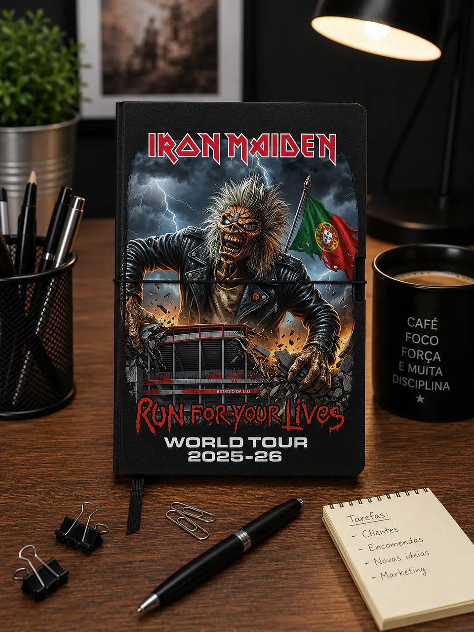 Bloco de Anotações Iron Maiden Portugal 3