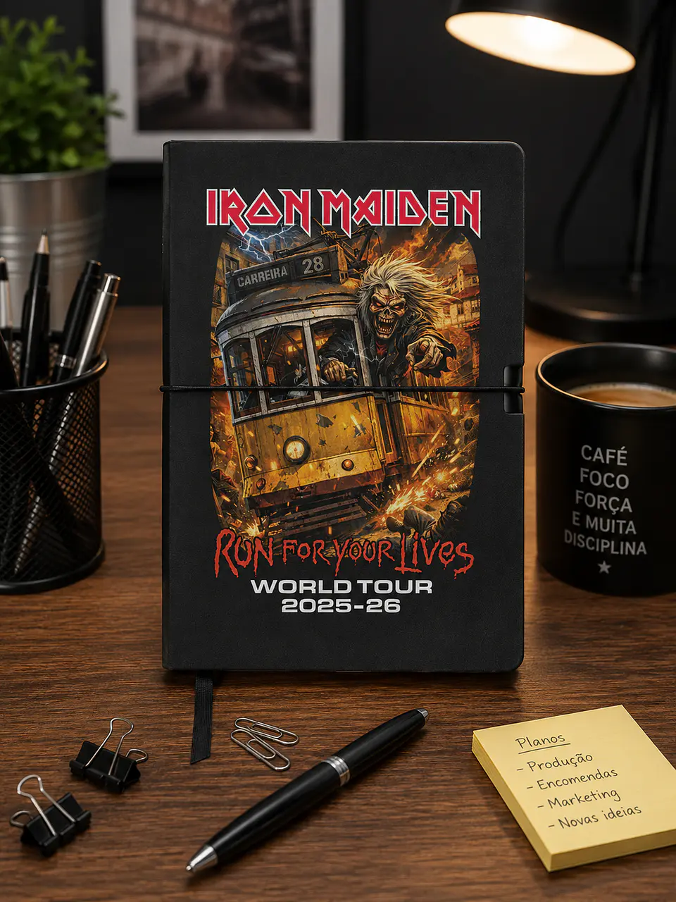 Bloco de Anotações Iron Maiden Portugal 4