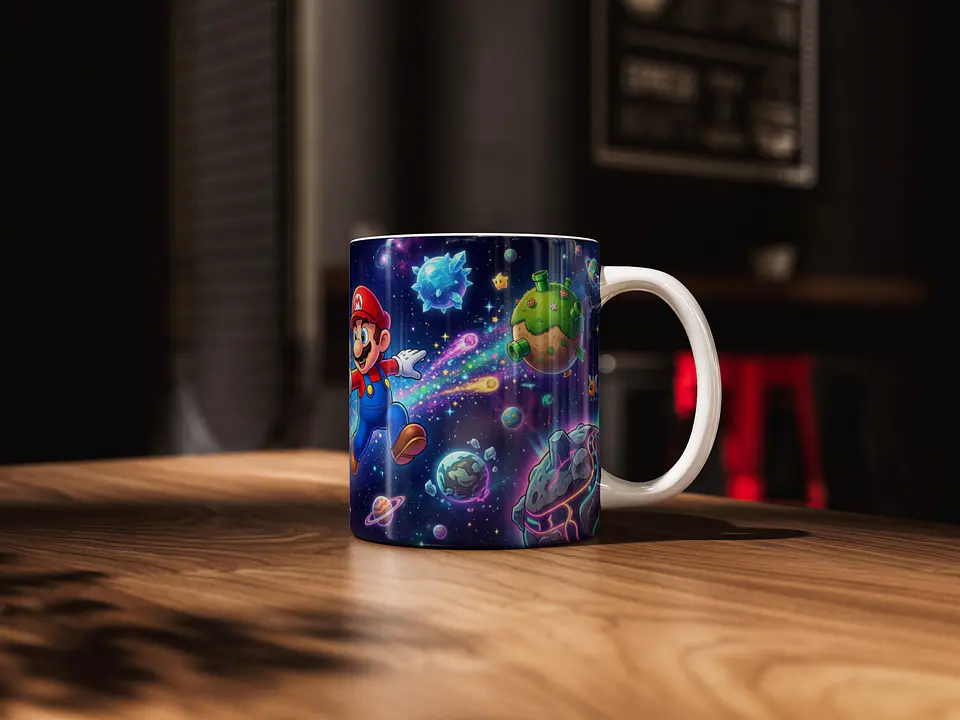 Caneca Super Mario Galaxy – Coleção Espacial Gamer 2