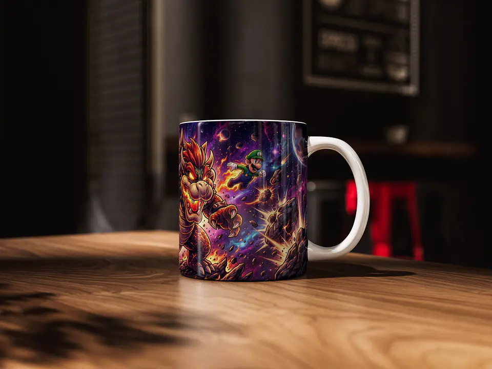 Caneca Super Mario Galaxy – Coleção Espacial Gamer 4