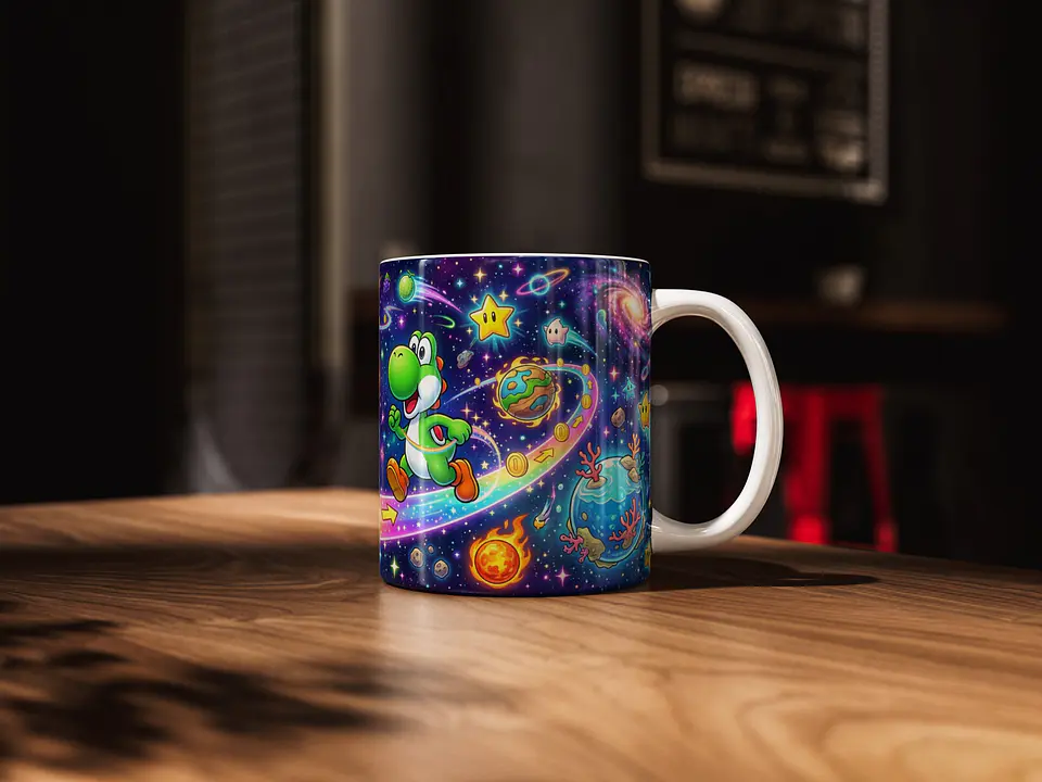 Caneca Super Mario Galaxy – Coleção Espacial Gamer 5