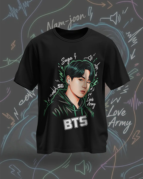 Coleção Exclusiva de T-Shirts BTS – Sente a Energia do K-Pop com Estilo Premium!