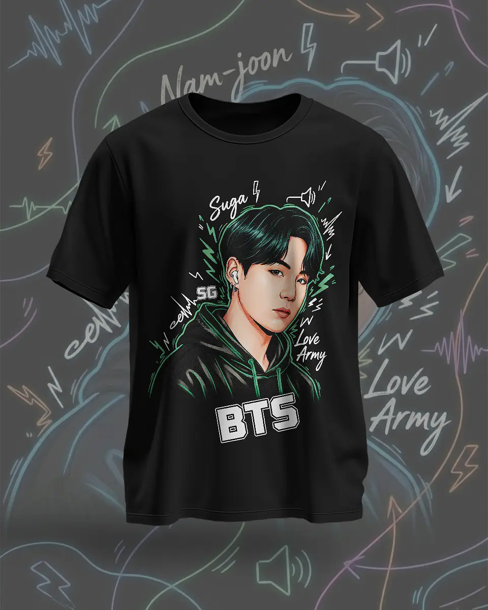 Coleção Exclusiva de T-Shirts BTS – Sente a Energia do K-Pop com Estilo Premium! 1