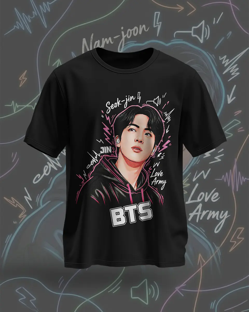 Coleção Exclusiva de T-Shirts BTS – Sente a Energia do K-Pop com Estilo Premium! 5