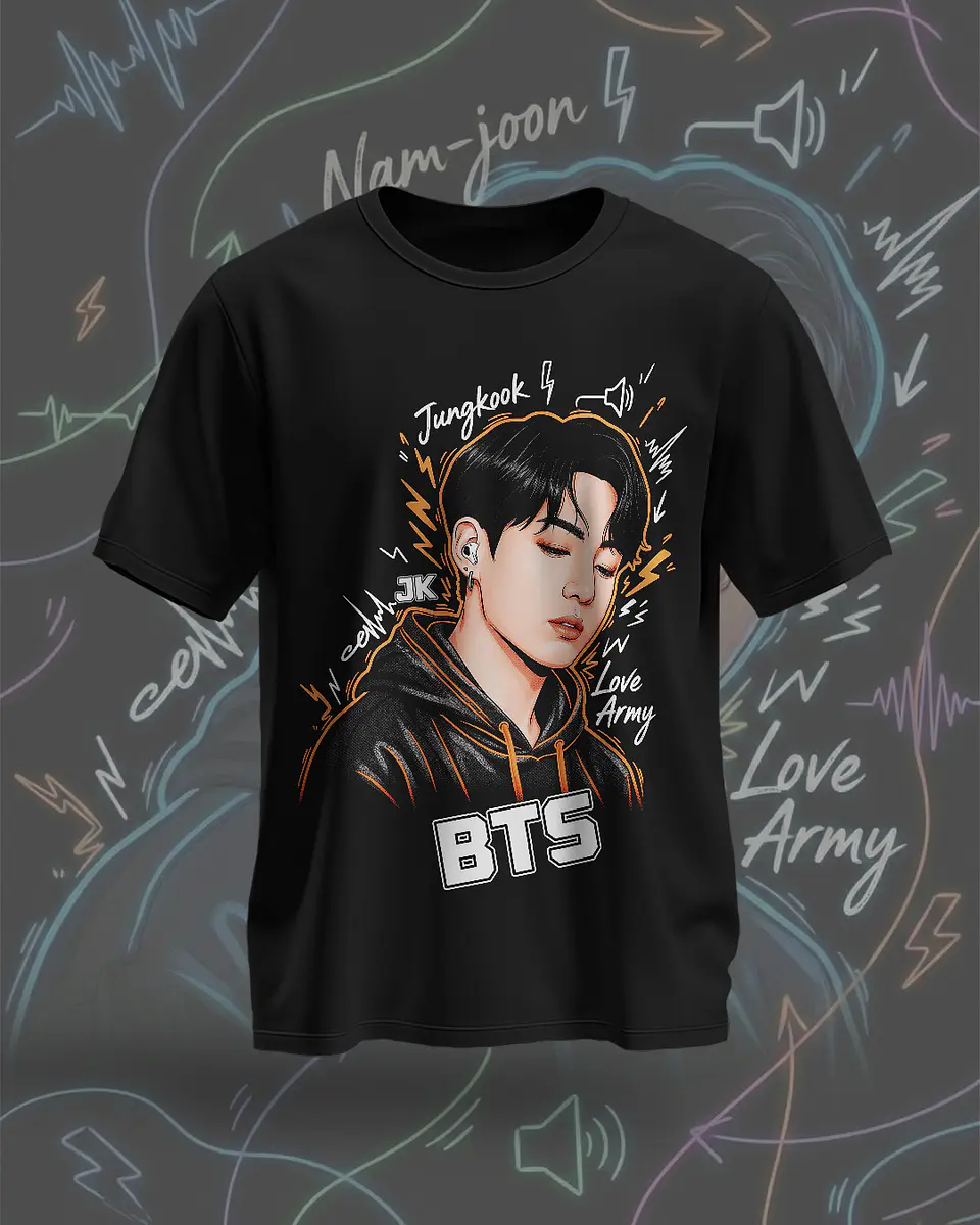 Coleção Exclusiva de T-Shirts BTS – Sente a Energia do K-Pop com Estilo Premium! 6