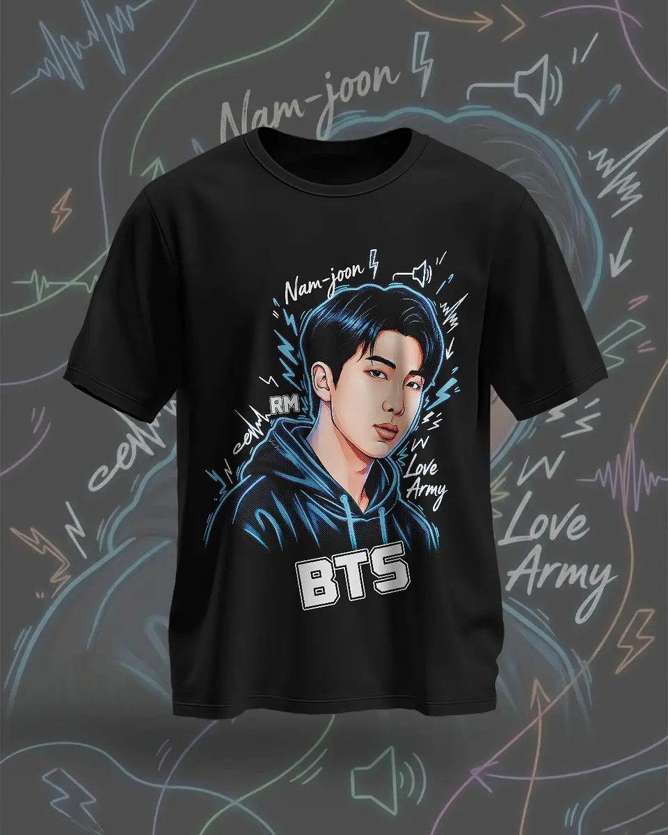 Coleção Exclusiva de T-Shirts BTS – Sente a Energia do K-Pop com Estilo Premium! 7