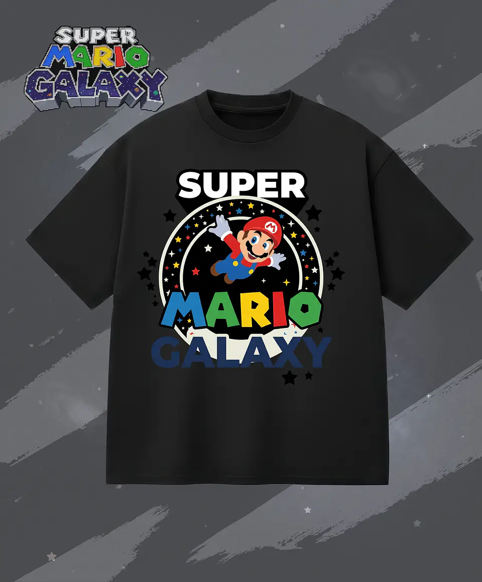 🚀 Coleção T-Shirts Super Mario Galaxy | Edição Especial Geek & Gaming Style 1