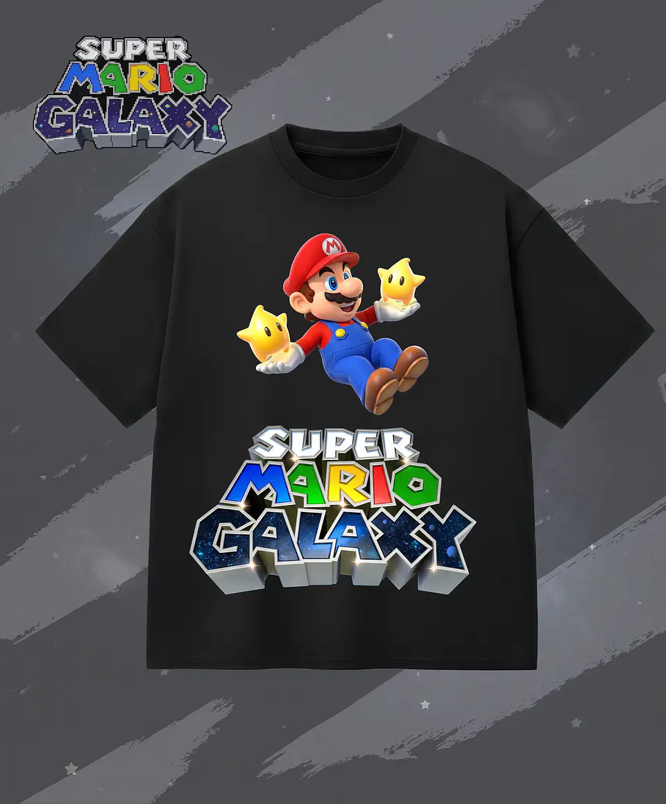 🚀 Coleção T-Shirts Super Mario Galaxy | Edição Especial Geek & Gaming Style 2