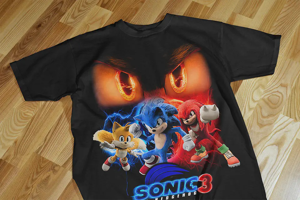 T-shirts Temáticas Inspiradas no Universo Sonic 3 ⚡🔥 2