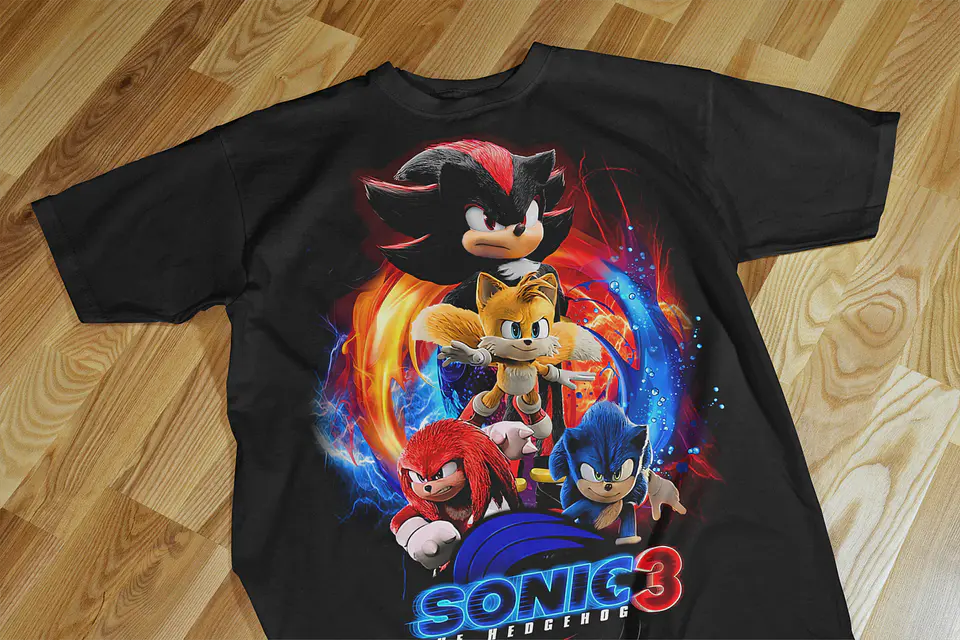 T-shirts Temáticas Inspiradas no Universo Sonic 3 ⚡🔥 7