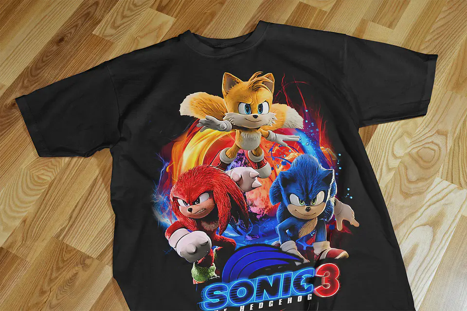 T-shirts Temáticas Inspiradas no Universo Sonic 3 ⚡🔥 12