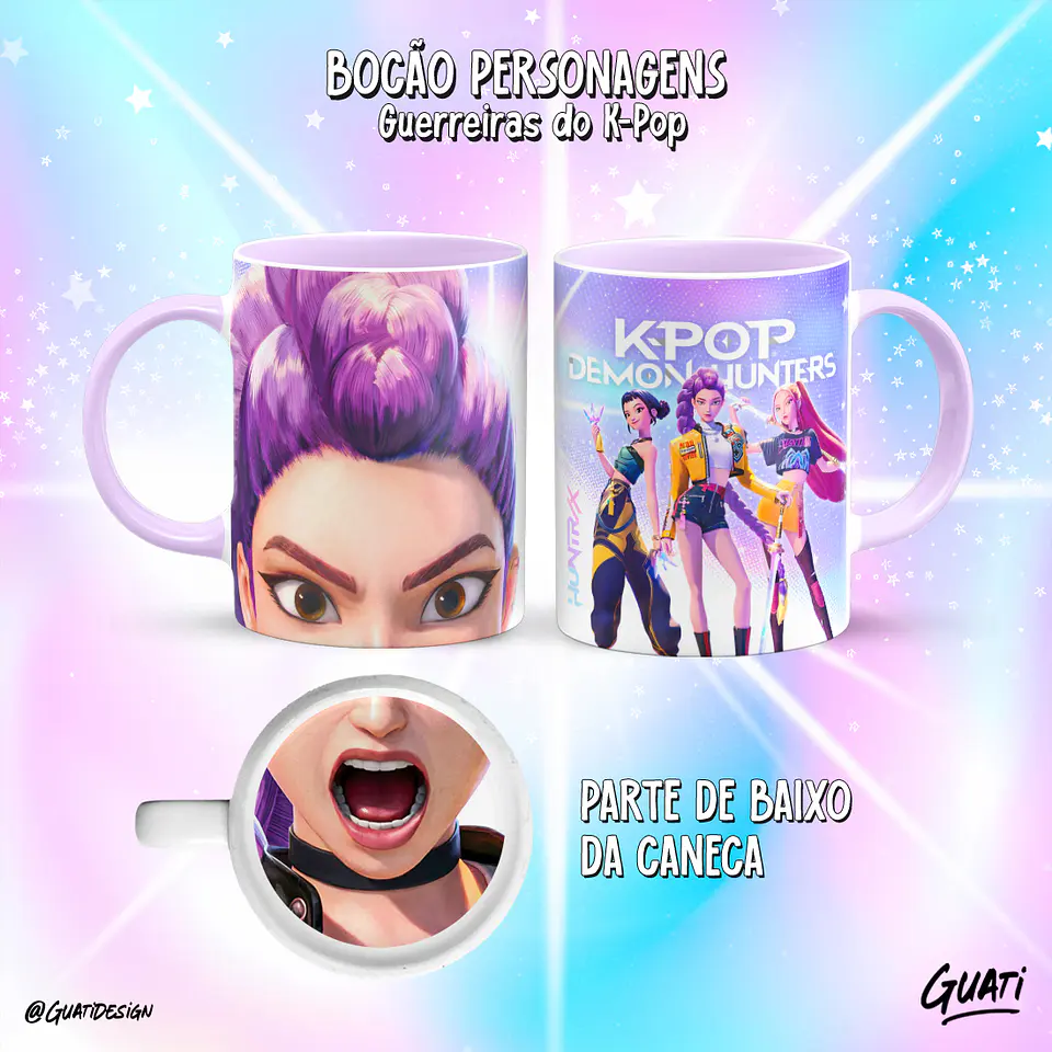 Canecas K-Pop Demon Hunters & Saja Boys – Coleção Bocão Personagens 🎤✨ 14