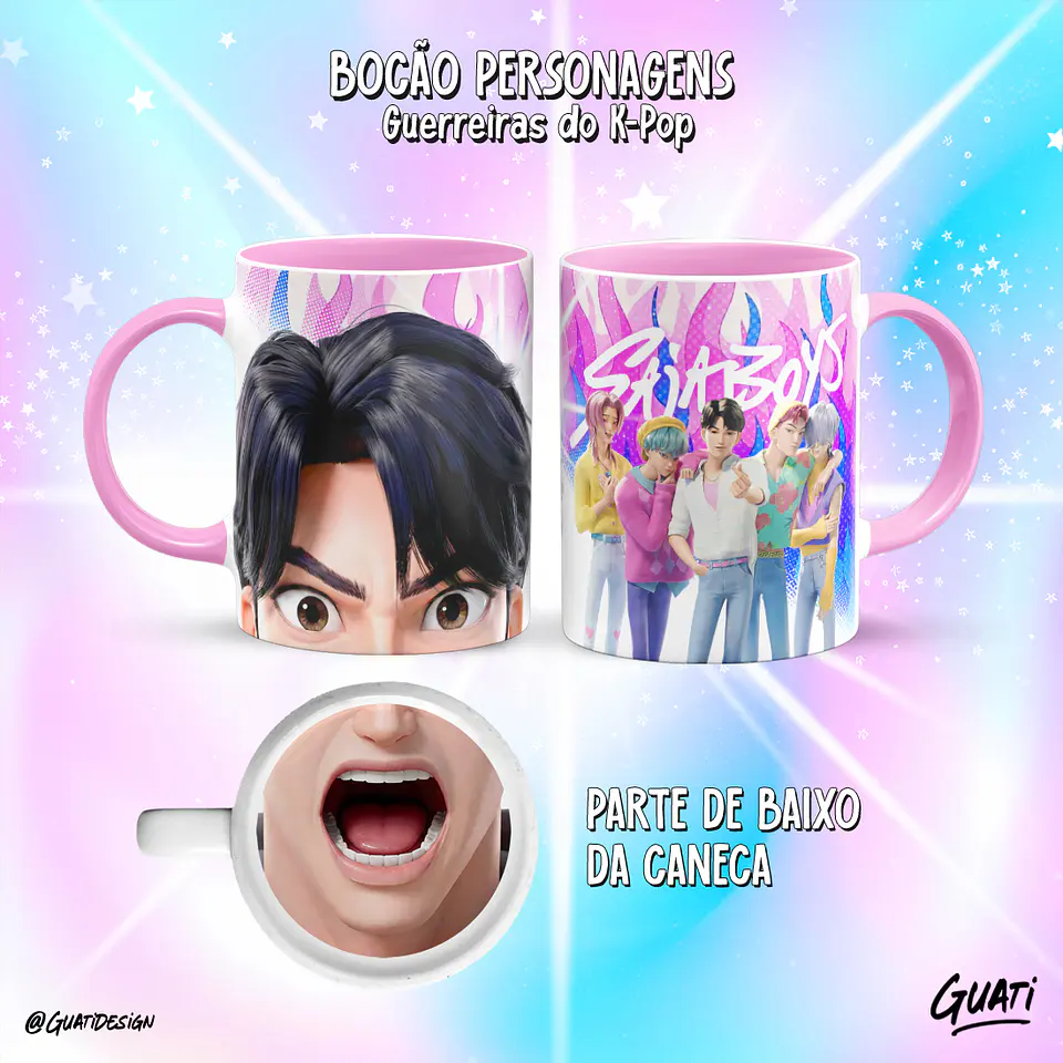 Canecas K-Pop Demon Hunters & Saja Boys – Coleção Bocão Personagens 🎤✨ 18