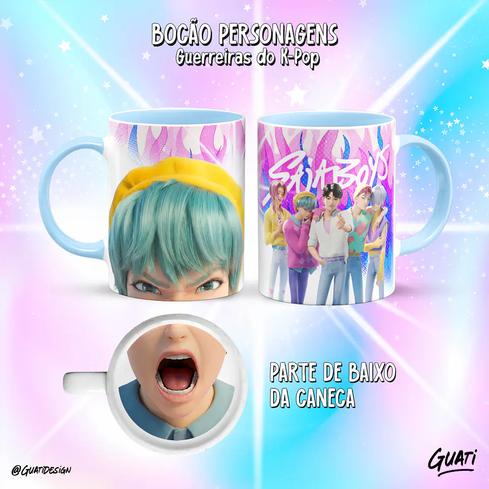 Canecas K-Pop Demon Hunters & Saja Boys – Coleção Bocão Personagens 🎤✨ 20