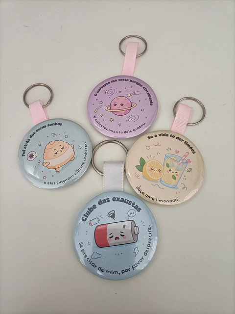 Porta-Chaves Identificador de Mochilas e Material Escolar Personalizado (58mm)