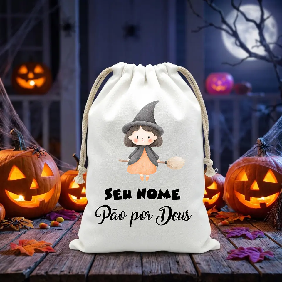 Saco Pão por Deus Personalizado com Nome – Coleção Especial Halloween 8