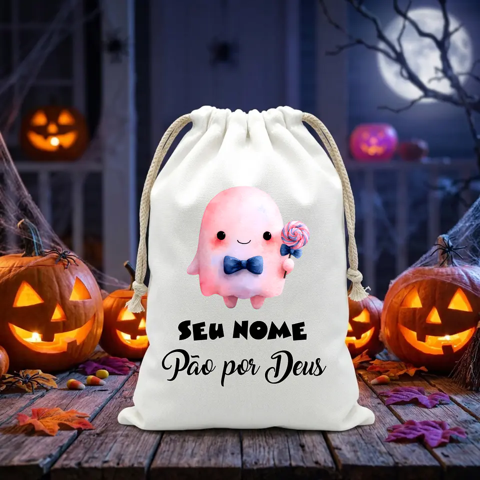 Saco Pão por Deus Personalizado com Nome – Coleção Especial Halloween 13