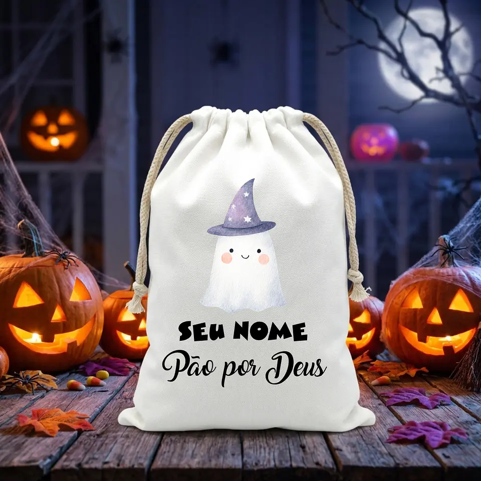 Saco Pão por Deus Personalizado com Nome – Coleção Especial Halloween 15
