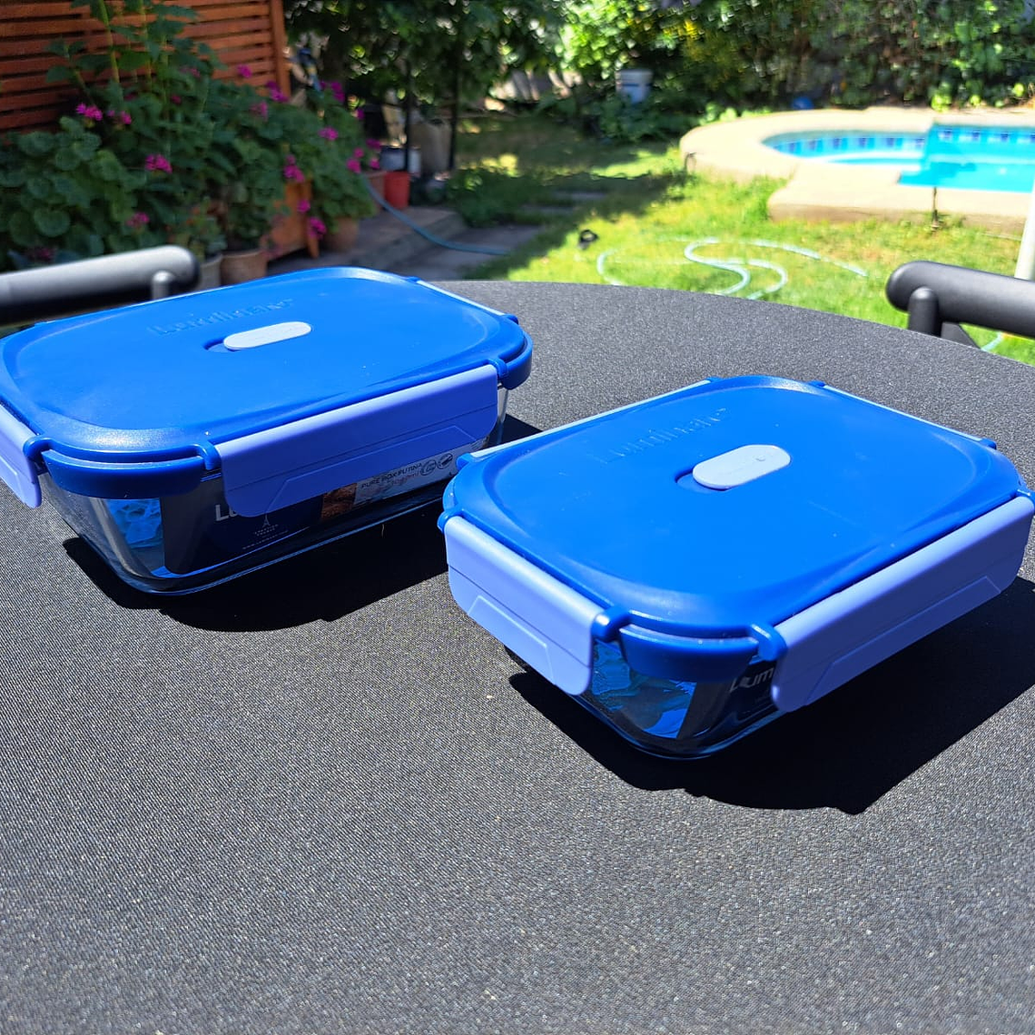 Contenedor  hermético de vidrio rectangular 500 ml 1